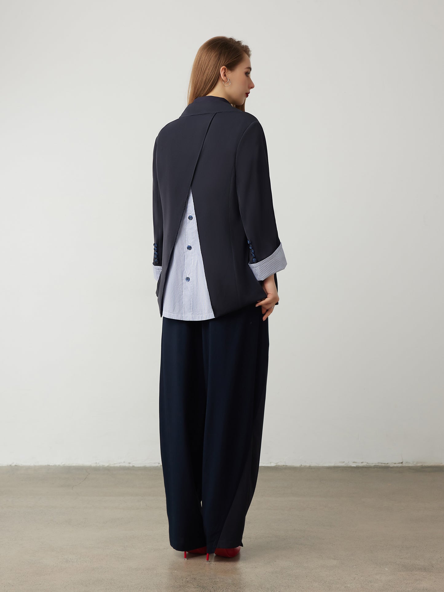 Diagonal Mixing Blazer