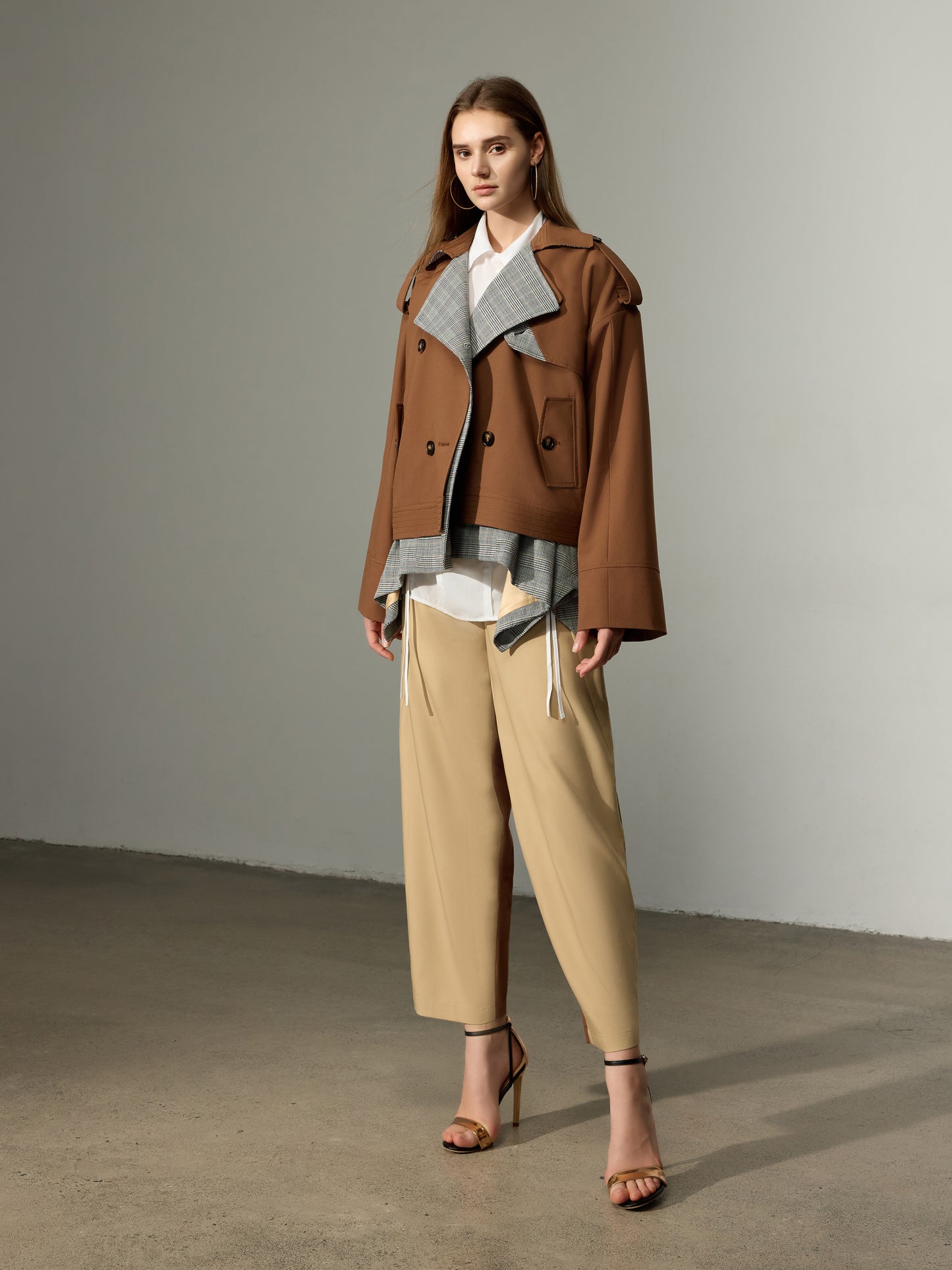 Color Blocked Barrel Pants(Pre-Sale)