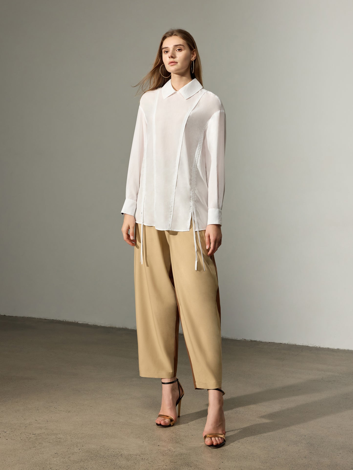 Color Blocked Barrel Pants（Pre-Sale）