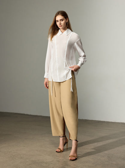 Color Blocked Barrel Pants（Pre-Sale）