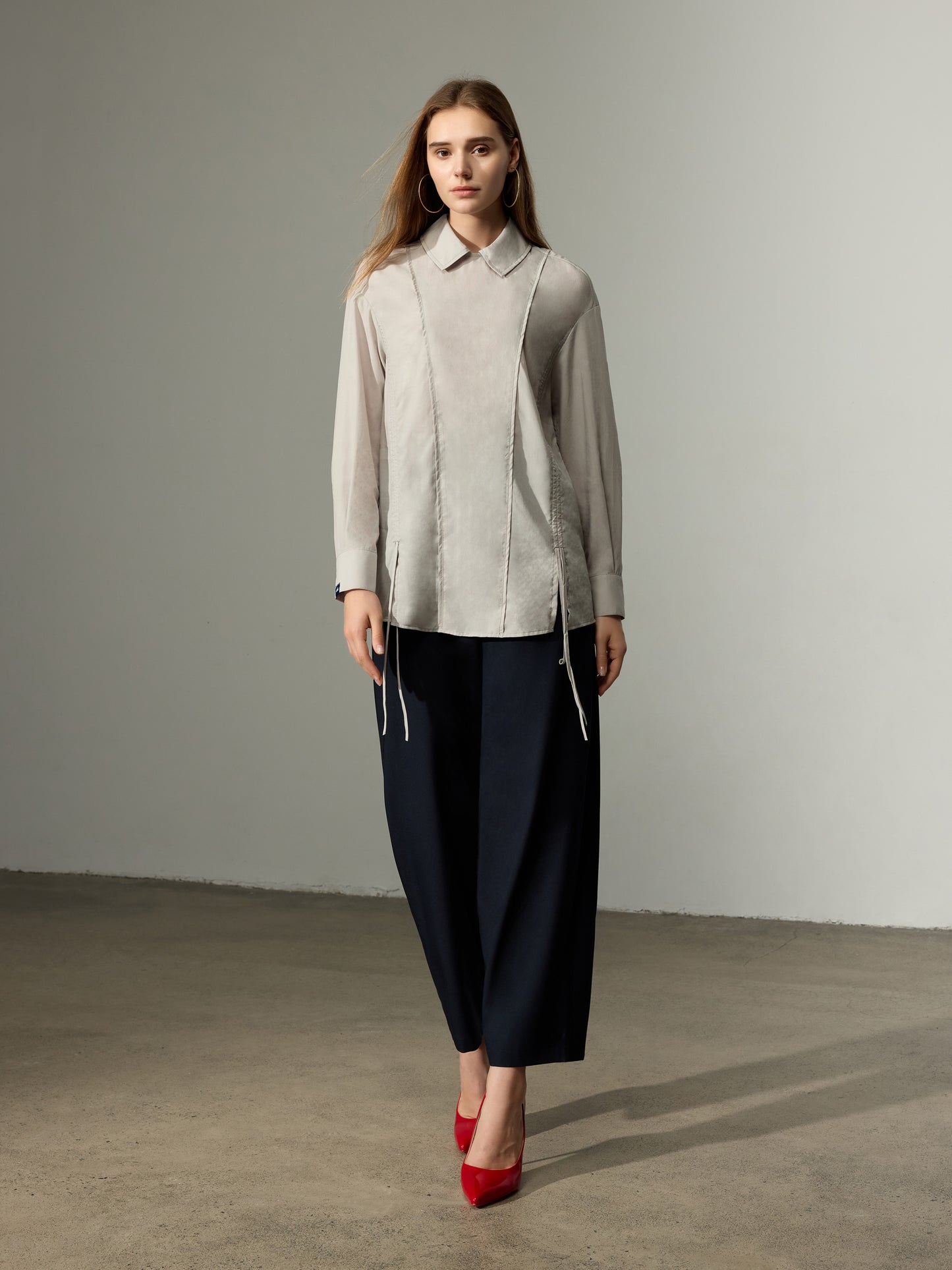 Color Blocked Barrel Pants（Pre-Sale）