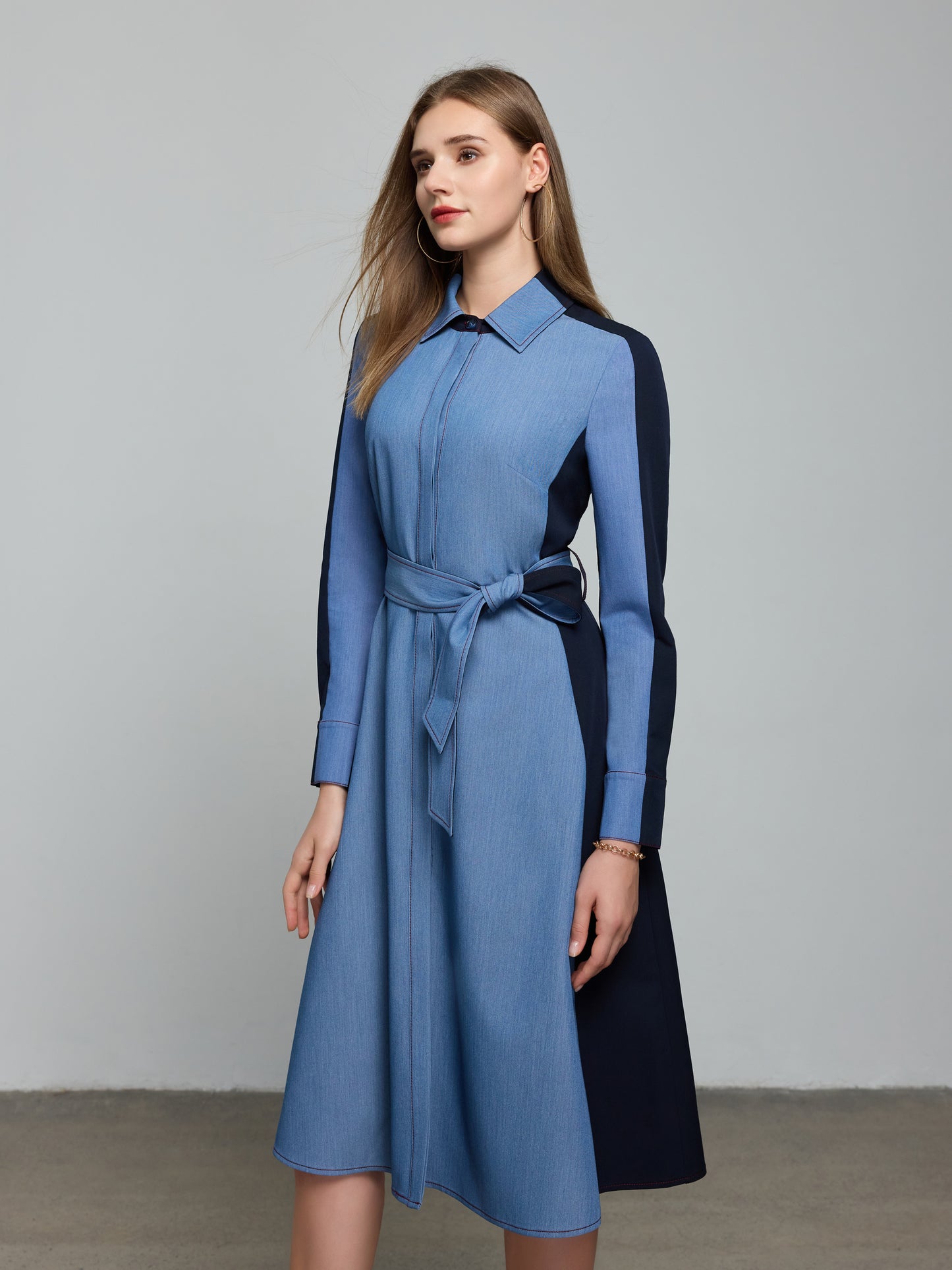 Tonal blocked Contrariety Dress（Pre-Sale）