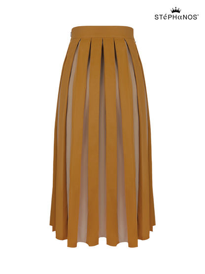 Color Blocked Pleat Skirt（Pre-Sale）